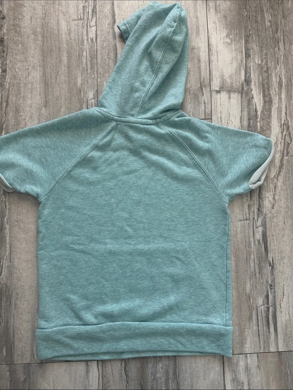 Old Navy Teal Short-Sleeve Hooded Pullover for Kids